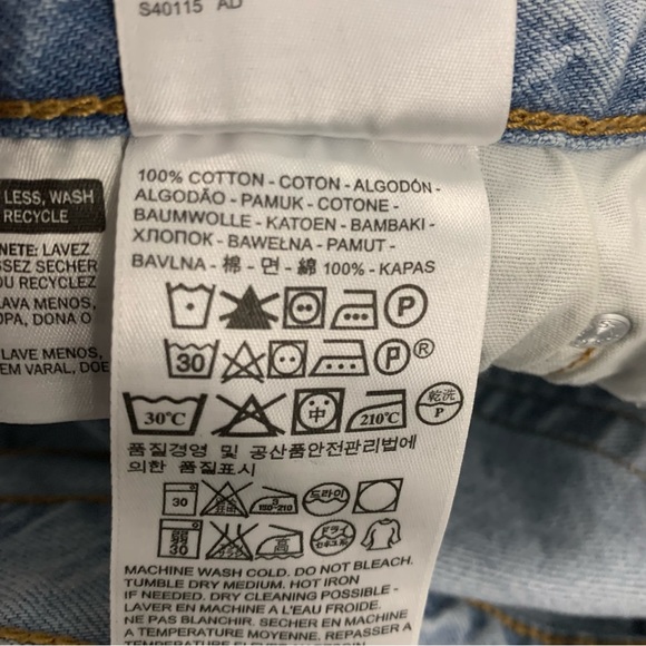 Levi's 501 light wash high rise straight leg frayed jeans women's size 28 pants - Picture 5 of 6